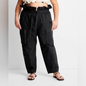 NWT Future Collective X Jenny K Lopez High-Waisted Fold Over Cargo Pant Size 22W